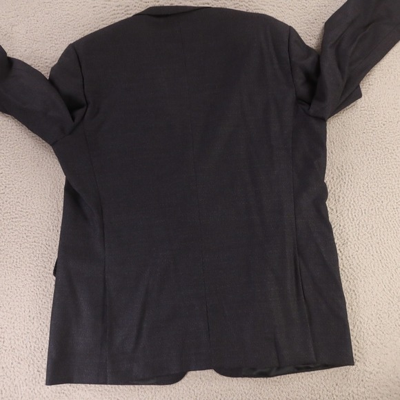 Ermenegildo Zegna Jacket XL Blue Nailshead Birdseye 100% Wool Blazer Italy 48R - Picture 11 of 16